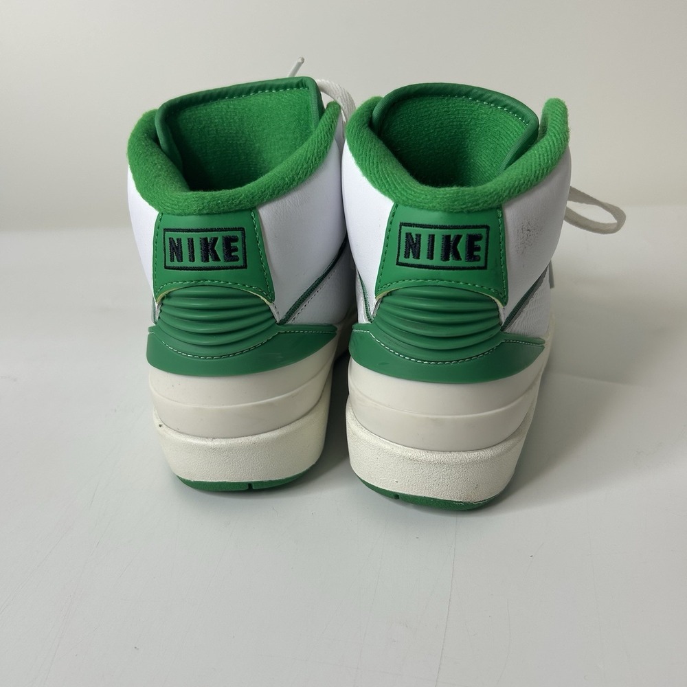 Nike Air Jordan 2 Retro 4Y White Lucky Green Sail DQ8562 103 Boys Youth Sneaker - Picture 2 of 7